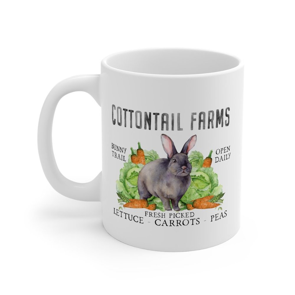 Spring Mug, Cottontail Farms, Bunny, Gift, Easter - Picture 2 of 4